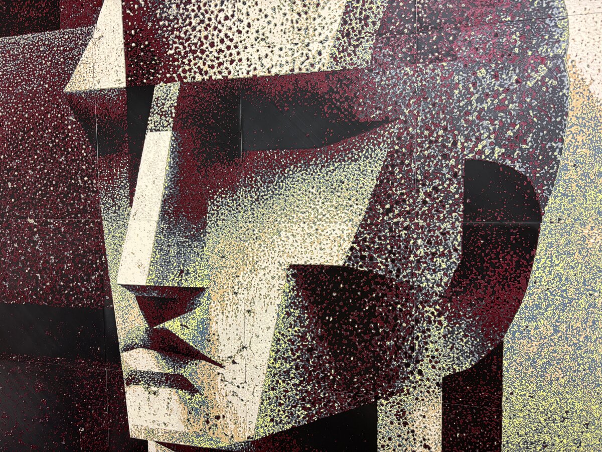 3D reliéf - abstraktní tvář