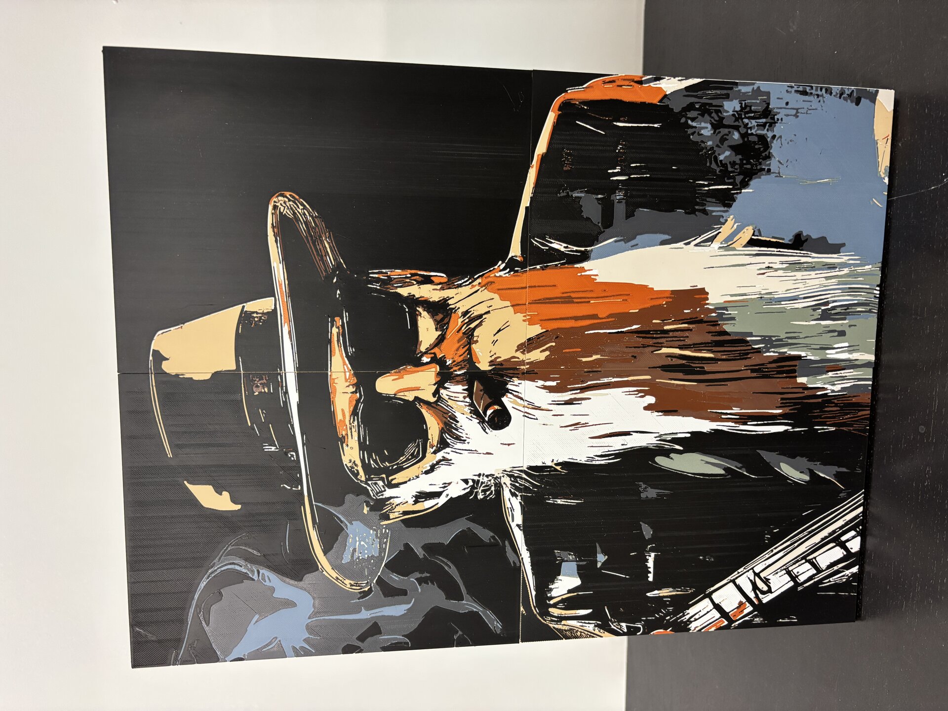 Billy Gibbons 3D obraz - detail tisku