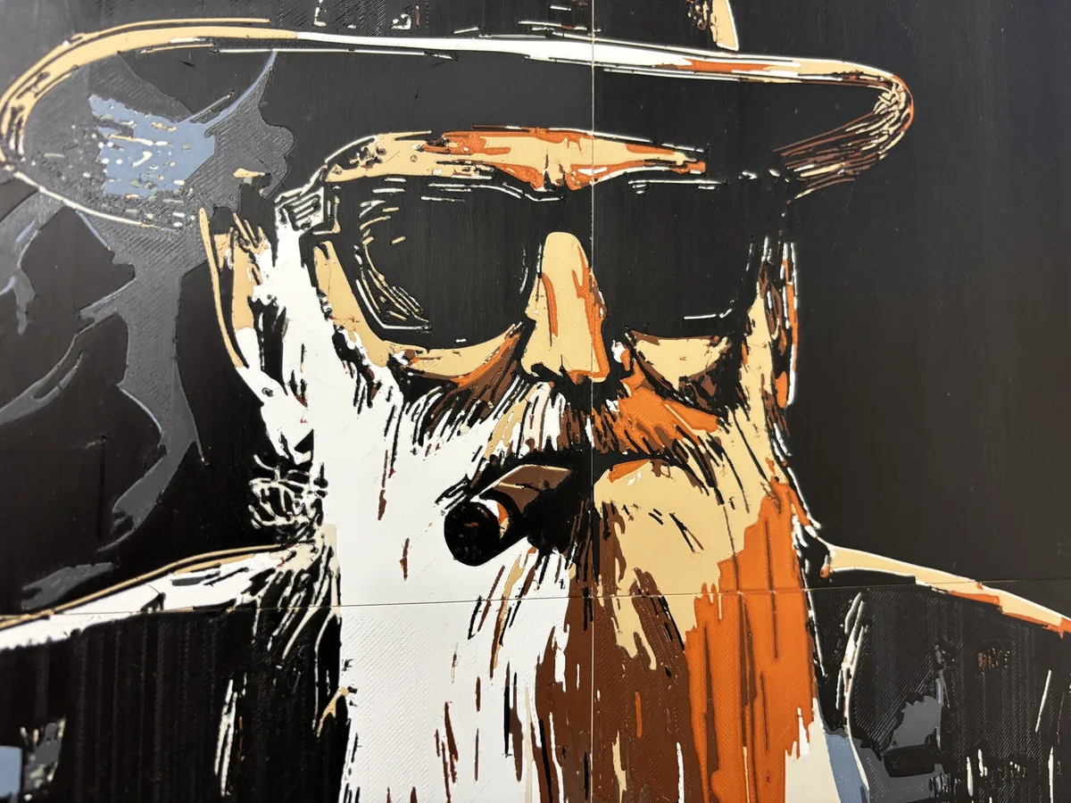 Billy Gibbons 3D obraz - finální dílo