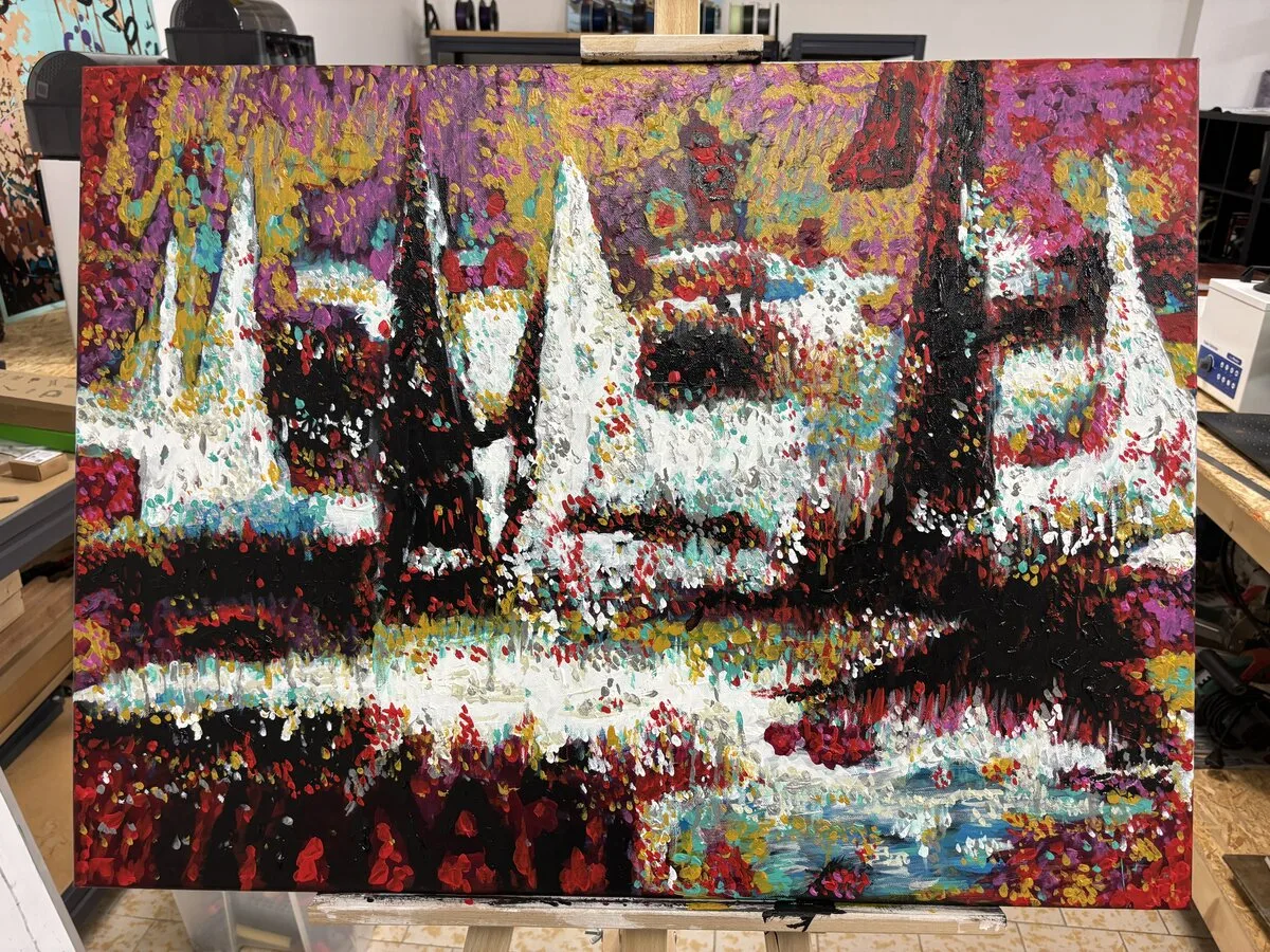 Ručně malovaný obraz - abstraktní expresionismus