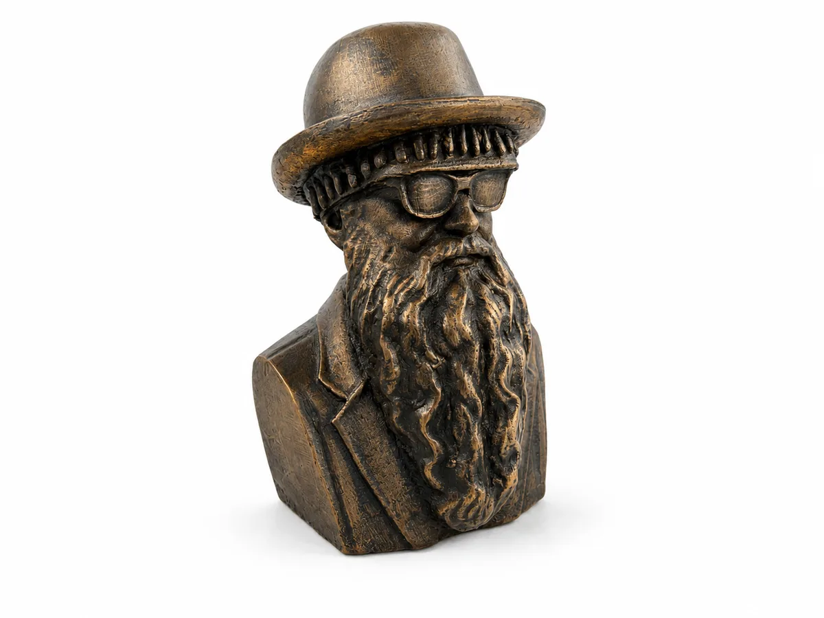 Busta jako dárek — Billy Gibbons ze ZZ Top, bronzový odlitek