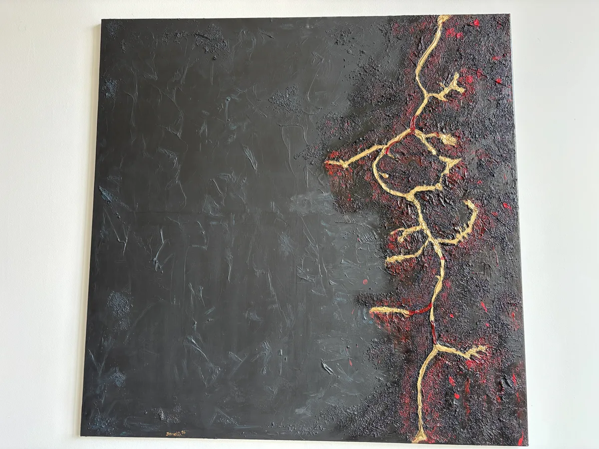 Golden Ecstasy — obraz na zakázku na stěně