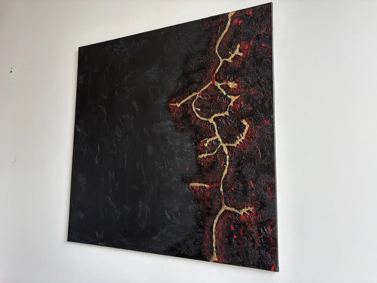 Golden Ecstasy — obraz na zakázku, pohled zleva