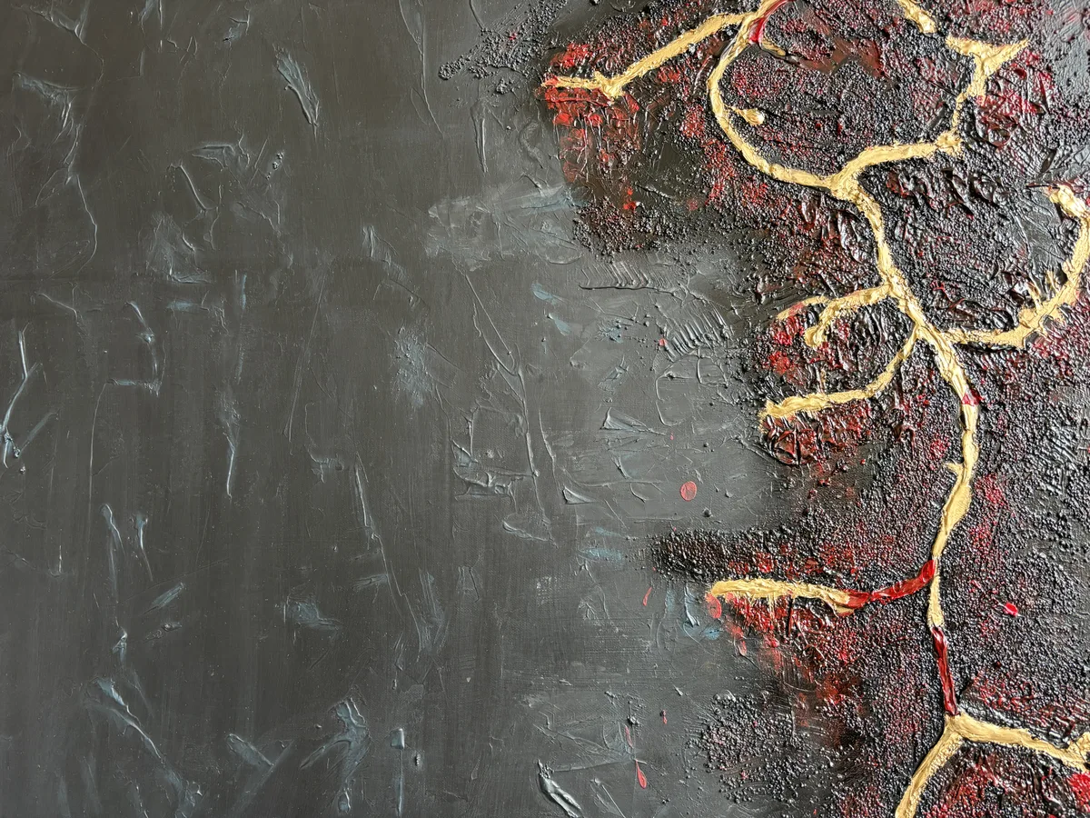 Golden Ecstasy — detail textury a reliéfu