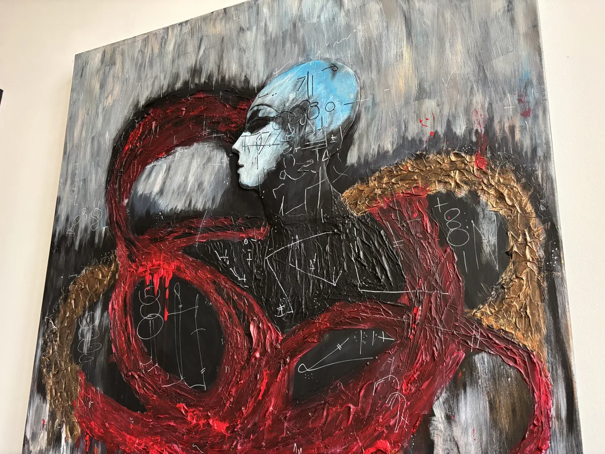 Uroboros — obraz na zakázku, pohled z úhlu